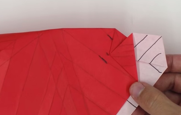 Hoa hồng giấy Origami kiểu mới - bước 3