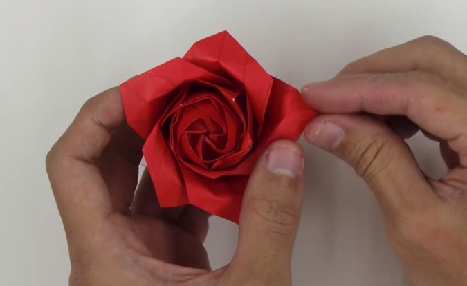 Cách gấp hoa hồng giấy Origami kiểu mới