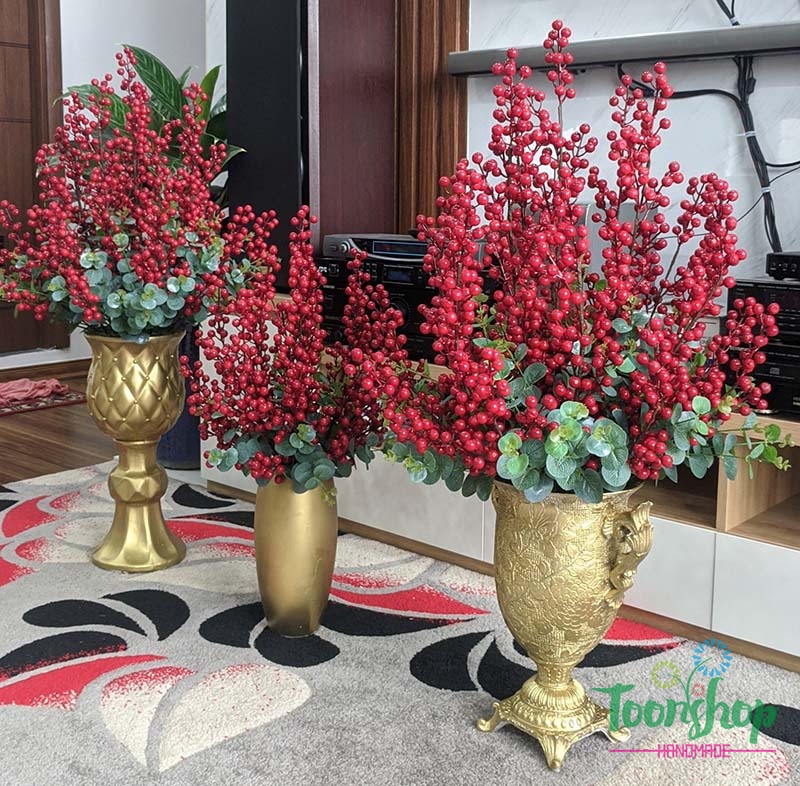 Hướng dẫn làm đào đông đỏ tài lộc bầy tết