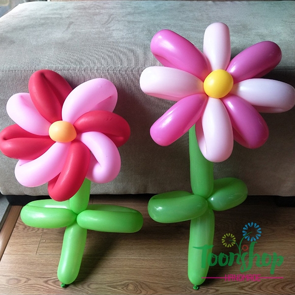Hướng dẫn làm bông hoa bóng bay siêu đẹp, siêu cute