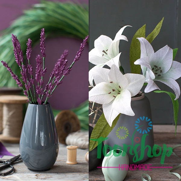 Cách làm hoa Lavender và Lily cực dễ trang trí nhà cửa