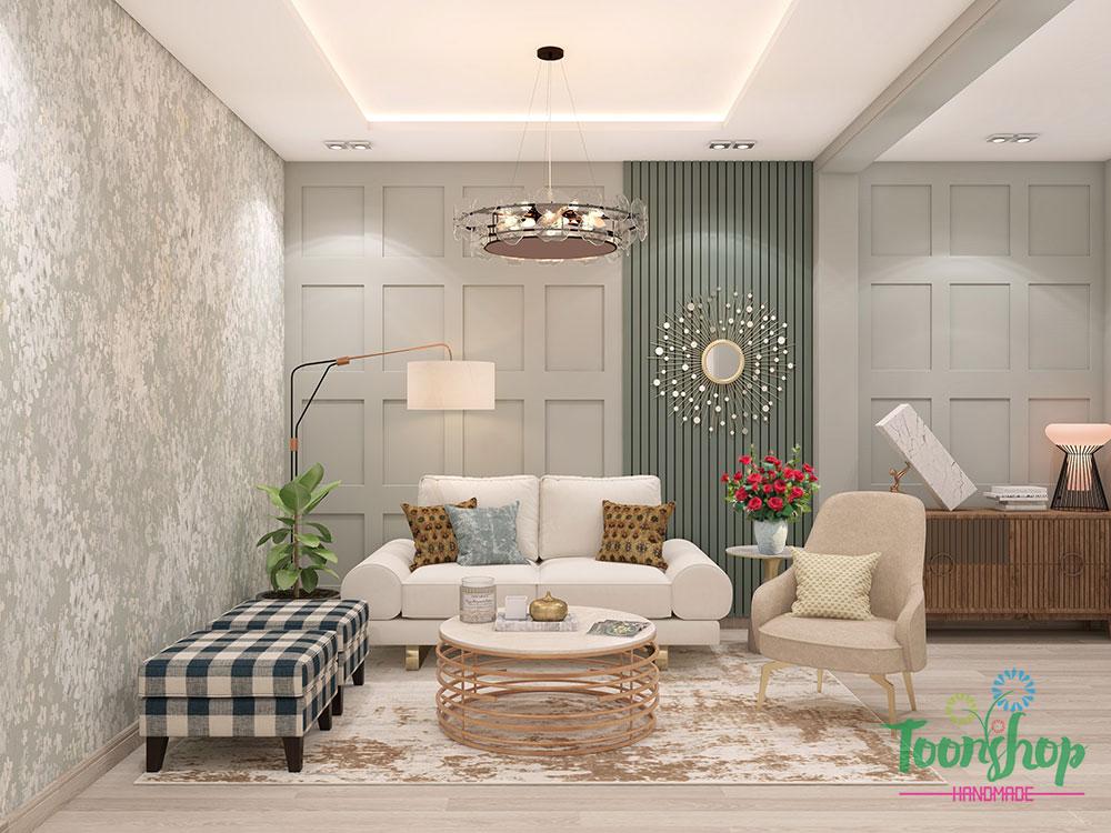Bình hoa lụa hồng màu đỏ decor phòng khách