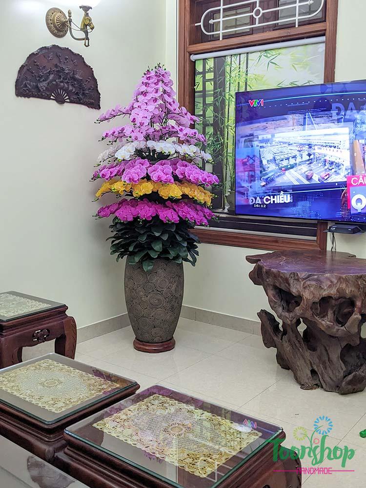 Chậu lan hồ điệp giả cao cấp 7 tầng
