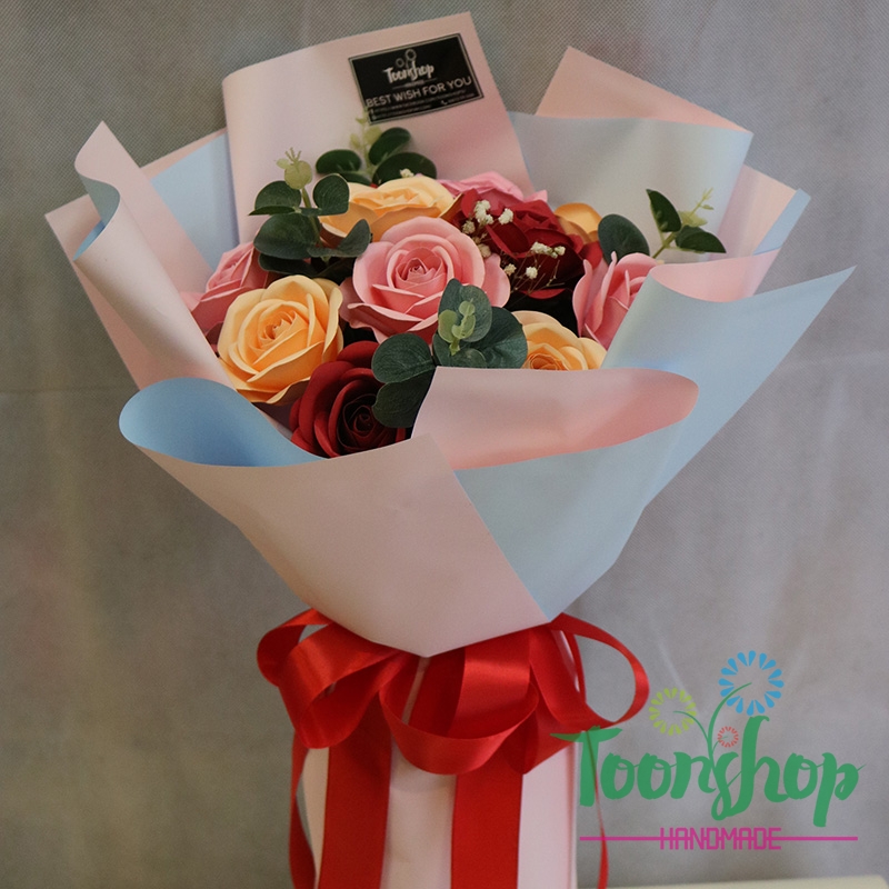 Bó hồng giấy 18 bông Gửi Trọn Niềm Tin