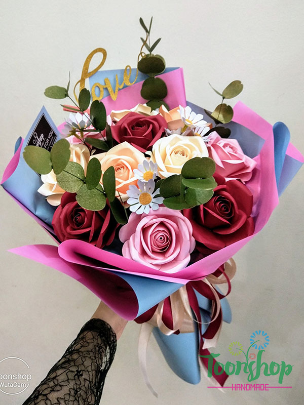 Bó hoa hồng giấy Yêu Trọn Đời