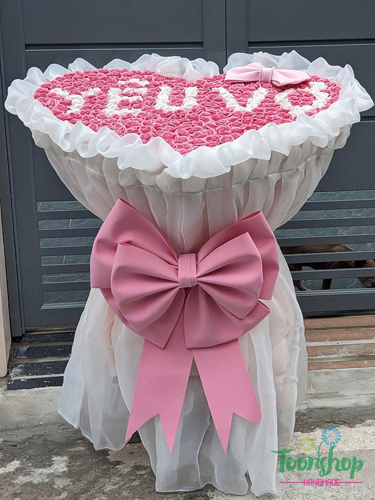 Bó hoa hình trái tim 400 bông