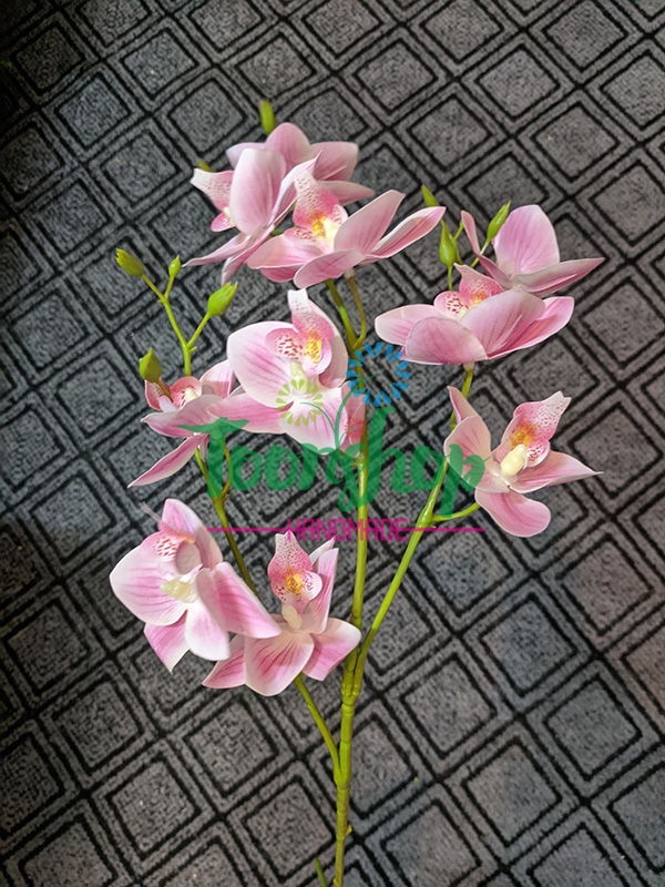 Cành lan hồ điệp 3 nhánh cánh nhỏ hồng phớt 01