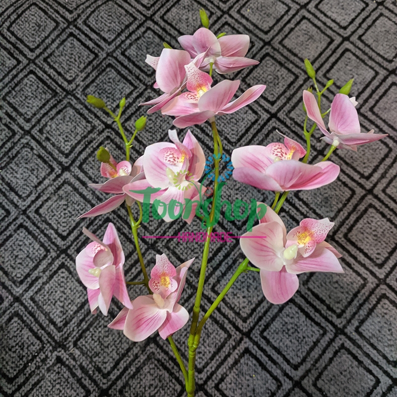 Cành lan hồ điệp 3 nhánh cánh nhỏ hồng phớt