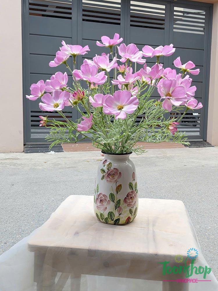 Bình hoa sao nháy chất liệu hoa lụa