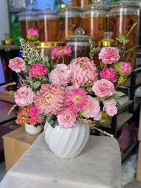 Bình hoa lụa để bàn trang trí phòng khách, phòng ngủ