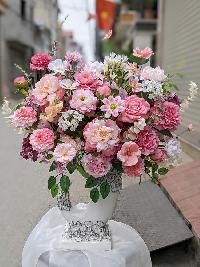 Bình hoa lụa Hạnh Phúc Đong Đầy