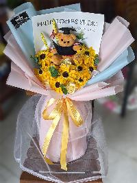 Bó hoa gấu tốt nghiệp mẫu số 1