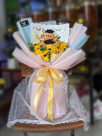 Bó hoa gấu tốt nghiệp mẫu số 1
