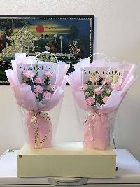 Bó hoa hồng giấy nhún 7 bông