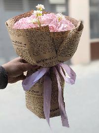 Bó hoa hồng giấy nhún 12 bông 