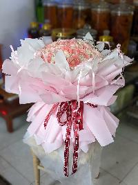 Bó hoa hồng sáp công chua mẫu 01