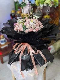 Bó hoa hồng sáp công chua mẫu 03