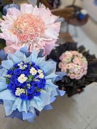 Bó hoa hồng sáp công chua mẫu 01