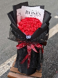 Bó hoa hồng sáp thơm cao cấp Black Rose