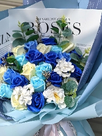 Bó hoa hồng sáp thơm cao cấp Blue Sea