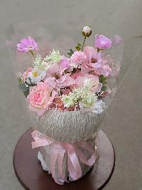 Bó hoa lụa mix hoa sáp thơm cao cấp