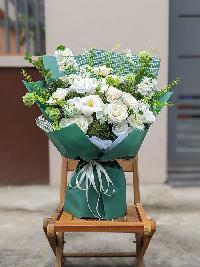 Bó hoa đẹp mix hoa sáp thơm và hoa lụa