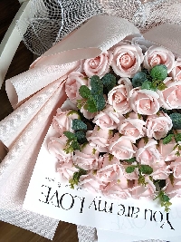 Bó hoa hồng sáp thơm cao cấp Pink Love