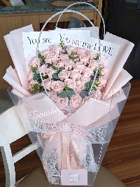 Bó hoa hồng sáp thơm cao cấp Pink Love