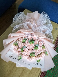 Bó hoa hồng sáp thơm cao cấp Pink Love