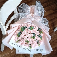 Bó hoa hồng sáp thơm cao cấp Pink Love