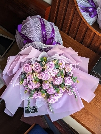 Bó hoa hồng sáp thơm cao cấp Purple Sunset