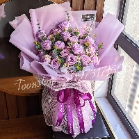 Bó hoa hồng sáp thơm cao cấp Purple Sunset