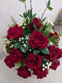 Chậu hoa hồng nhung Nồng Nàn Sắc Đỏ 03