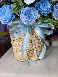 Lãng hoa chúc mừng khai trương màu xanh dương