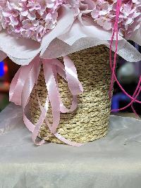 Giỏ hoa cẩm tú cầu tone màu hồng