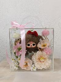 Vali hoa Baby Three mica trong suốt size nhỏ màu nâu