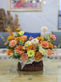 Giỏ hoa lụa chúc mừng sinh nhật 