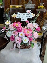 Lẵng hoa chúc mừng cỡ vừa