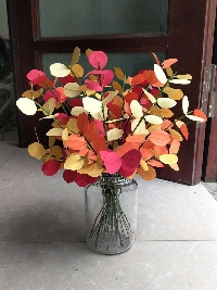 Lọ cành lá mùa thu vàng đỏ 01