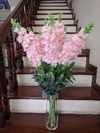 Lọ hoa phi yến hồng 10 cành 01