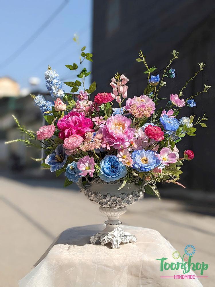 Bình hoa lụa đẹp trang trí phòng khách