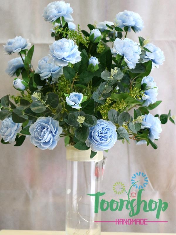 Bình hồng lụa Ánh Dương Xanh 01