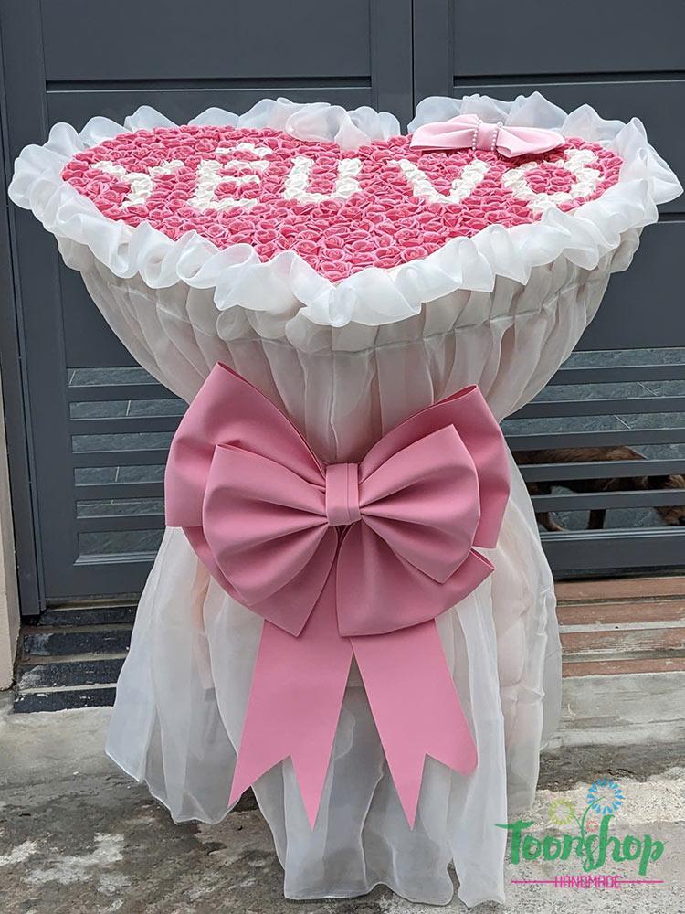 Bó hoa hình trái tim 400 bông