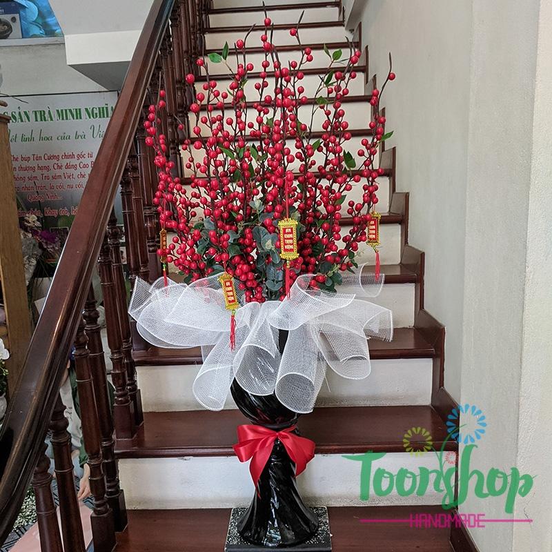 Bình đào đong đỏ cung hỷ phát tài