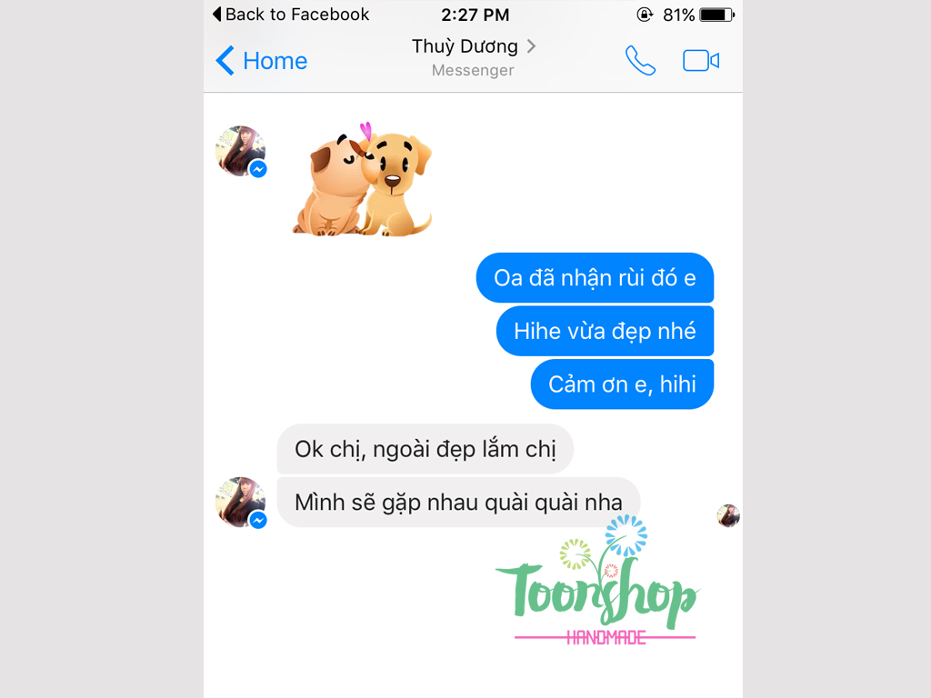 Khách phản hồi khen hoa của ToonShop đẹpp Khách phản hồi khen hoa của ToonShop đẹp